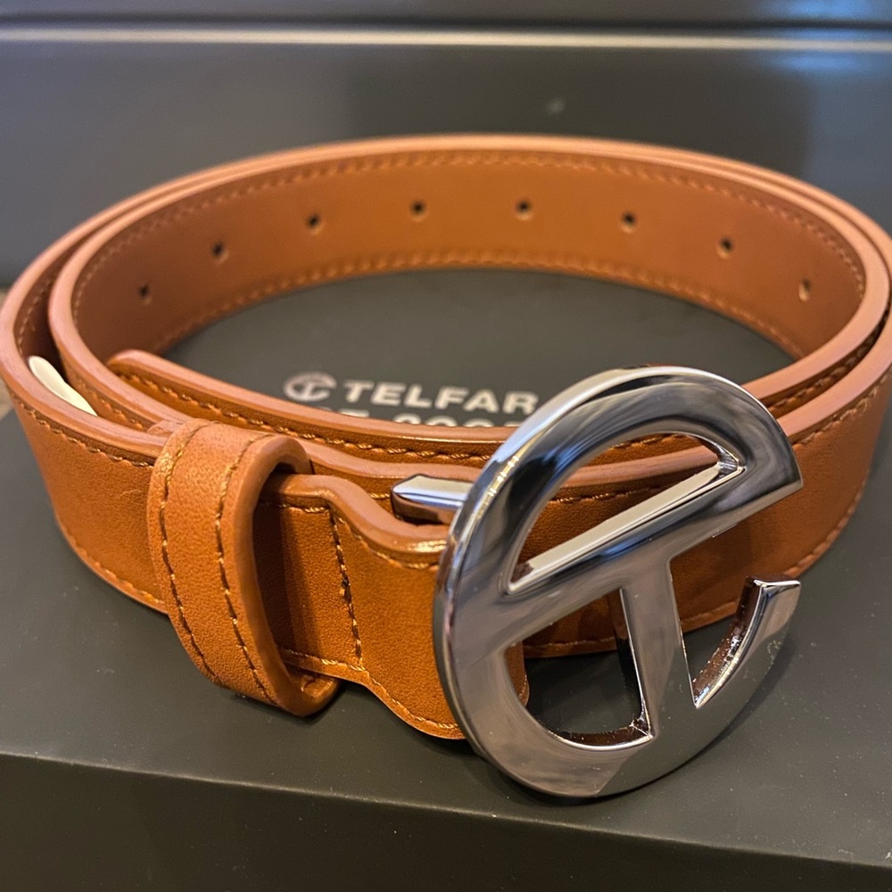 Tan Telfar Belt Size Small